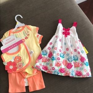🔴 combo 🔴 Dress and 5 piece set for baby girl.